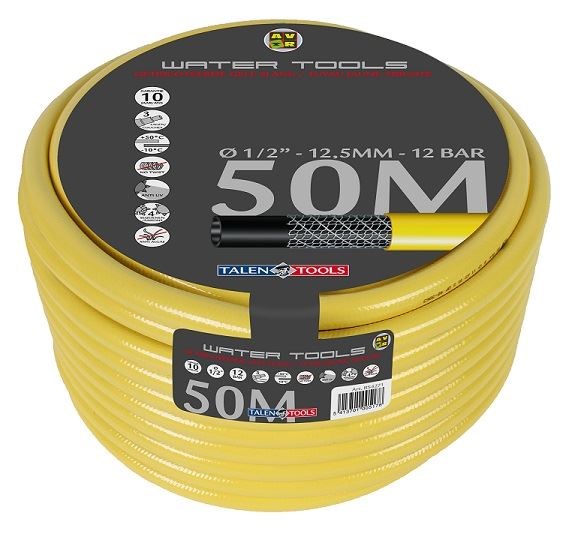 Gele tuinslang getricoteerd high twist resistant system 3/4 inch 50m(35bar)